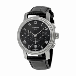 Tissot Watches : T097.427.16.053.00 Automatic Chronograph Date Black Leather Men Watch