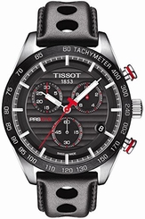 Tissot Watches : T100.417.16.051.00 Black Dial Fixed Black Ceramic Showing Tachymeter Markings Band Men Watch