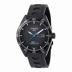 Tissot Watches : T100.430.37.201.00 Black Dial Rubber Band Men Watch
