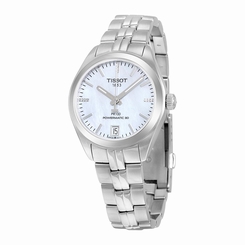 Tissot Watches : T101.207.11.116.00 White Mother Of Pearl Dial Fixed Stainless Steel Band Women Watch
