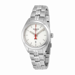 Tissot Watches : T101.210.11.031.00 Silver Dial Fixed Stainless Steel Band Women Watch