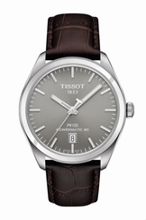 Tissot Watches : T101.407.16.071.00 Powermatic 80 Date Brown Leather Men Watch