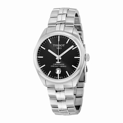 Tissot Watches : T101.408.11.051.00 Black Dial Fixed Stainless Steel Band Men Watch