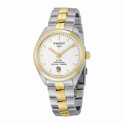 Tissot Watches : T101.408.22.031.00 Silver Dial Fixed Gold Pvd Band Men Watch