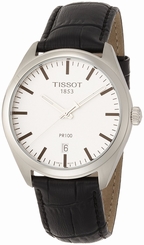Tissot Watches : T101.410.16.031.00 Quartz Analog Date Black Leather Men Watch