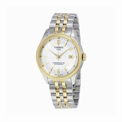 Tissot Watches : T108.408.22.037.00 Silver Dial Fixed Gold Pvd Band Men Watch