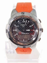 Tissot Watches : T33.7.878.92 T-Touch Titanium Orange Men Watch