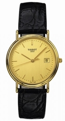 Tissot Watches : T71.3.131.21 Quartz 18ct Gold Black Leather Women Watch