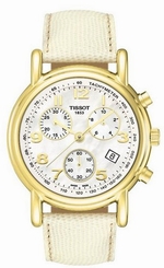 Tissot Watches : T71.3.442.72 Quartz Chronograph Date 18ct Gold Women Watch