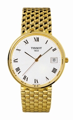 Tissot Watches : T73.3.403.13 Quartz Analog Date 18ct Gold Roman Men Watch