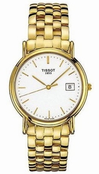 Tissot Watches : T73.3.413.11 Battery Operated Quartz Solid 18k Gold White Dial Band Women Watch
