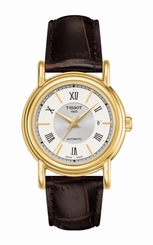 Tissot Watches : T907.007.16.038.00 Automatic Carson Analog Roman 18ct Gold Women Watch