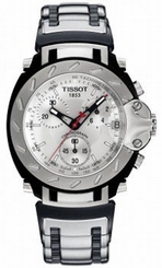 Tissot Watches : T90.4.446.31 Battery Operated Quartz Black & Gray Pvd Stainless Steelwith Carbon Composite Silver Dial Black & Gray Pvd Stainless Steel With Carbon Composite Band Men Watch