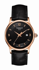 Tissot Watches : T914.410.76.057.00 Quartz Analog 18ct Gold Date Black Men Watch
