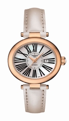 Tissot Watches : T917.307.76.113.00 Automatic Roman Numerals Dial 18ct Gold Leather Women Watch