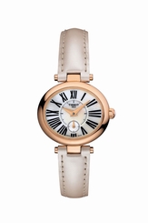 Tissot Watches : T917.310.76.113.00 Quartz Roman Numerals Dial 18ct Rose Gold Case Leather Women Watch