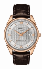 Tissot Watches : T920.407.76.038.00 Automatic 18ct Rose Gold Case Powermatic 80 Brown Leather Men Watch