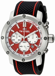 TW Steel Watches : TS1 Quartz Chronograph Date Black Silicone Men Watch
