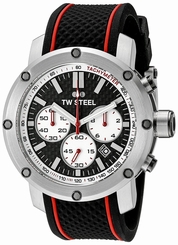 TW Steel Watches : TS2 Automatic Chronograph Date Black Silicone Men Watch