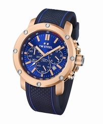 TW Steel Watches : TS3 Blue Dial Stainless Steel Band Men Watch