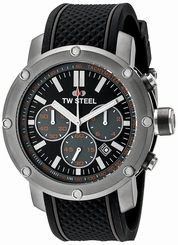 TW Steel Watches : TS4 Quartz Chronograph Date Black Silicone Men Watch