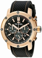 TW Steel Watches : TS5 Black Dial Stainless Steel Band Men Watch