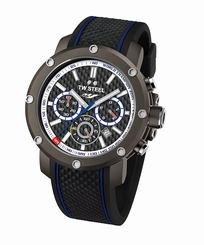 TW Steel Watches : TS7 Black Dial Silicone Band Men Watch