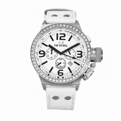 Tw Steel Watches : TW10 Quartz Diamonds Chronograph 45mm Canteen Men Watch