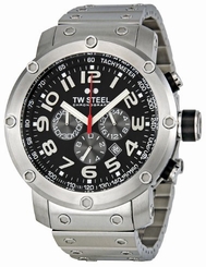 Tw Steel Watches : TW127 Quartz Chronograph Date 48mm Grandeur Tech Men Watch