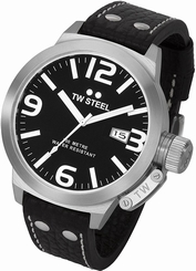 TW Steel Watches : TW22N Quartz Analog Date Black Leather Men Watch