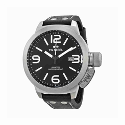 TW Steel Watches : TW22R Quartz Analog Date Black Leather Men Watch