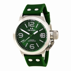 TW Steel Watches : TW505 Green Dial Rubber Women Watch