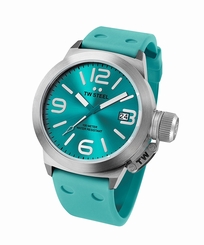 TW Steel Watches : TW525 Turquoise Dial Fixed Stainless Steel Band Men Watch