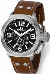 Tw Steel Watches : TW6 Quartz Chronograph Date 45mm Canteen Men Watch
