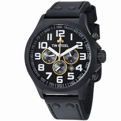 Tw Steel Watches : TW677R Quartz Chronograph Date 45mm Pilot Men Watch