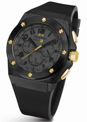 TW Steel Watches : TW682 Quartz Chronograph Gray Dial Date Black Silicone Men Watch