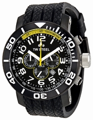 TW Steel Watches : TW75 Black Dial Chronograph Tachometer Men Watch