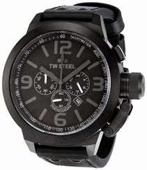 TW Steel Watches : TW821R Black Dial Fixed Black Pvd Band Men Watch