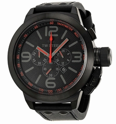 TW Steel Watches : TW903R Quartz Chronograph Black Dial Date Black Leather Men Watch