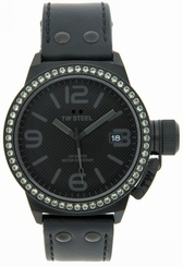 Tw Steel Watches : TW912 Quartz Crystal Set Bezel Date 45mm Canteen Men Watch