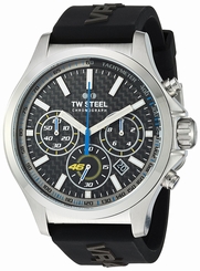 TW Steel Watches : TW938 Quartz Chronograph Date Black Silicone Men Watch