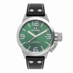 TW Steel Watches : TW942 Green Dial Leather Women Watch