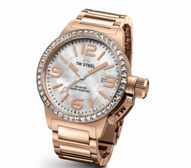 TW Steel Watches : TW-306 Off-white Dial Stainless Steel Coated Women Watch