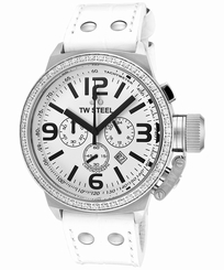 TW Steel Watches : TW-TW10 White Dial Stainless Steel Band Men Watch