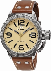 TW Steel Watches : TWA952 Beige Dial Fixed Stainless Steel Band Men Watch
