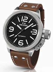 TW Steel Watches : TWA954 Black Dial Fixed Stainless Steel Band Men Watch