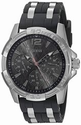 Guess Watches : U0032G7 Quartz Multifunction Dial Grey Silicone Men Watch