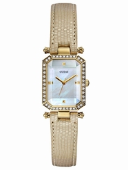 Guess Watches : U0108L2 Mother-of-pearl Dial Pig Skin Leather Band Women Watch