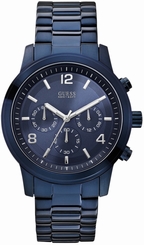 Guess Watches : U0123G3 Quartz Chronograph Blue Stainless Steel Men Watch