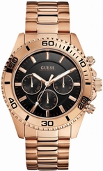 Guess Watches : U0170G3 Quartz Chronograph Rose Gold Tone Stainless Steel Men Watch